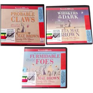 Rita Mae Brown Mrs Murphy Mystery Book Lot 27-28-29 in Series Audio CD ExLibrary